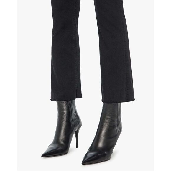 MOTHER The Hustler High-Rise Ankle-Fray Jeans in Not Guilty-Black Size 26‎ - Picture 11 of 12